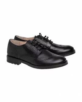 Черные кожаные туфли (218GSBS0004)