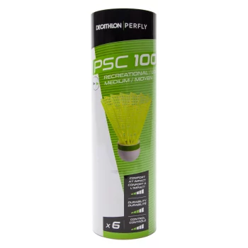 Plastic Shuttlecock Psc 100 Yellow X 6 Slow By PERFLY | Decathlon