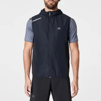 Run Wind H Men'S Sleeveless Jacket Black - XL By KALENJI | Decathlon