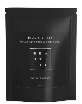 Пилинг, скраб Beautific(Скраб cухой угольно-кофейный для глубокого очищения лица и тела Black D-tox Beautific)
