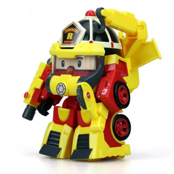 Рой трансформер Robocar Poli 10 см + костюм супер пожарного(83314)