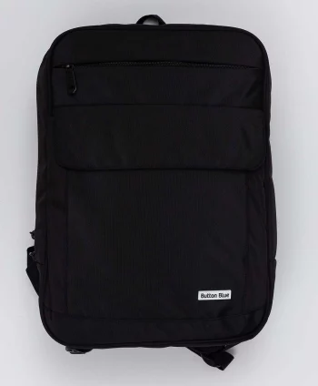 Черный рюкзак с плотной спинкой Button Blue(220BBBX21012000)