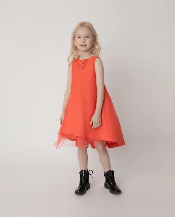Платье нарядное оранжевое  Gulliver(121GPGMC2505)